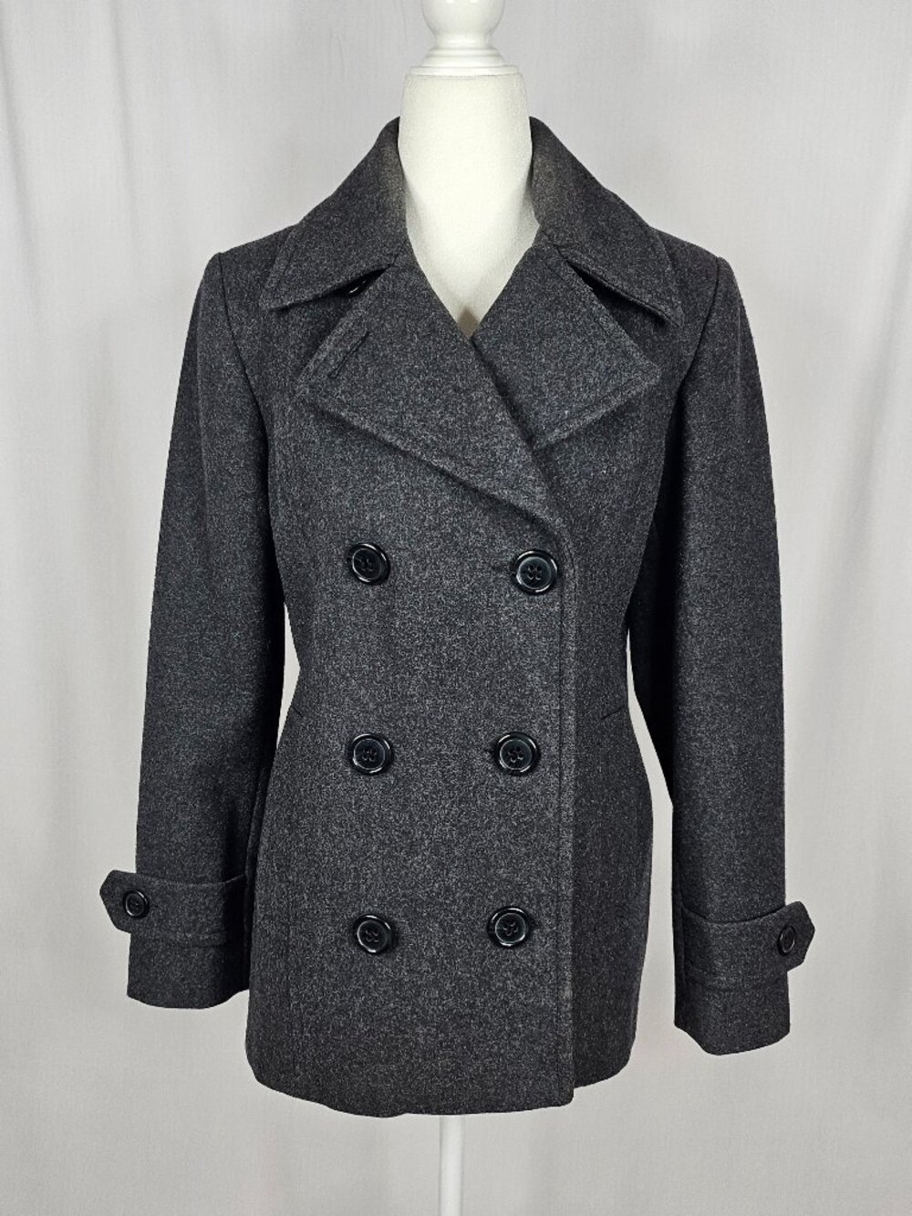 St. John’s Bay | Peacoat | Wool Blend Classic Gray | PS
